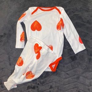 Dip watercolor heart outfit